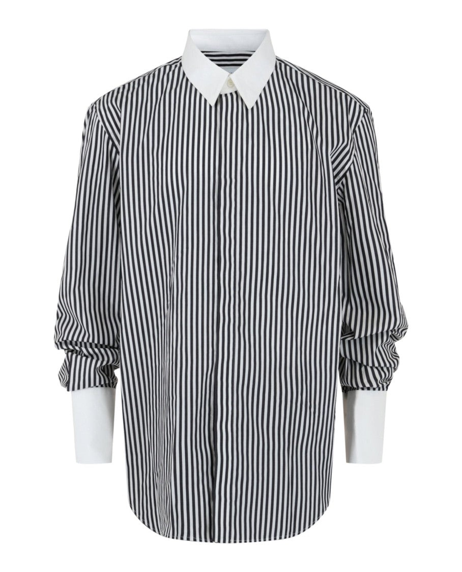 Ferragamo Striped Long Sleeve Dress Shirt