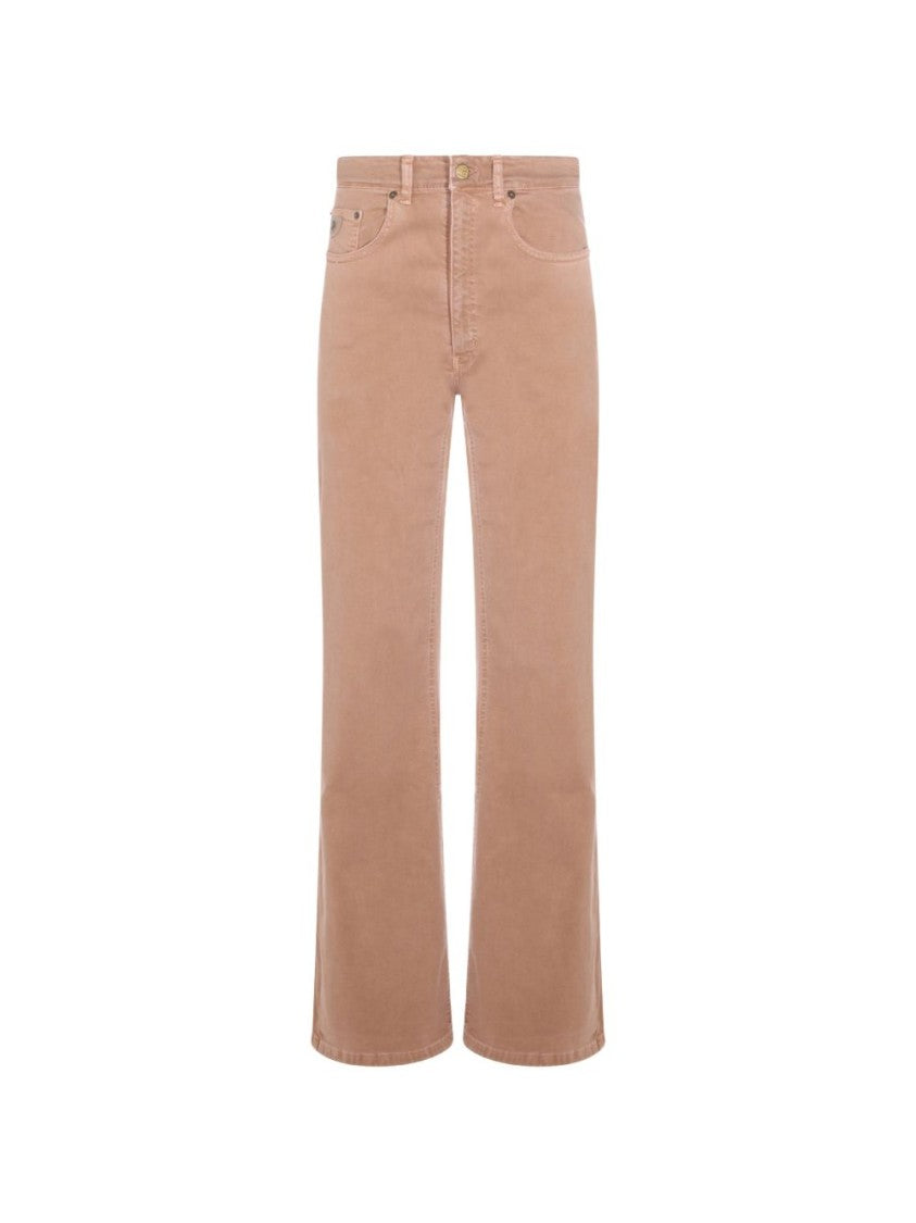 Iois Soft Lyocell-Cotton Blend Brown Jeans