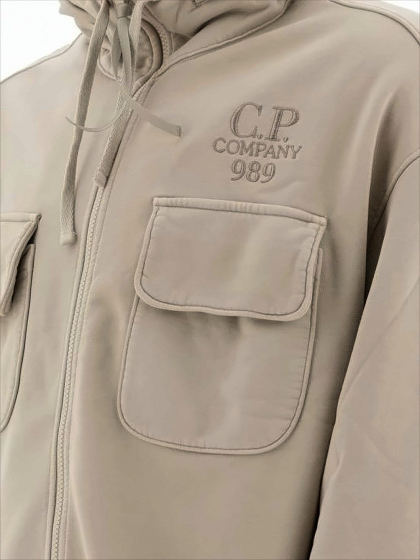 C.P. Company Casual Zip-Up Jacket With Adjustable Hood And Flap Pockets