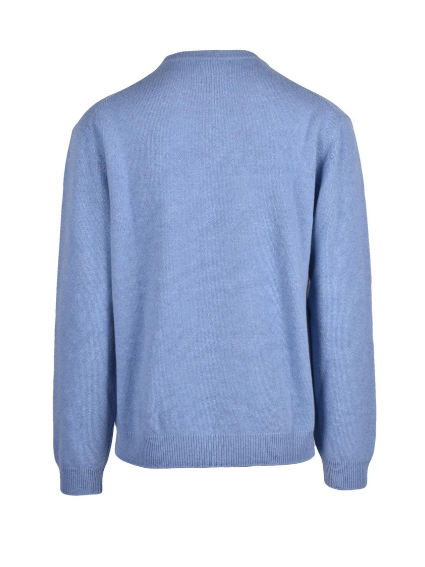 Daniele Fiesoli Crewneck Pullover In Soft Wool And Cashmere Blend