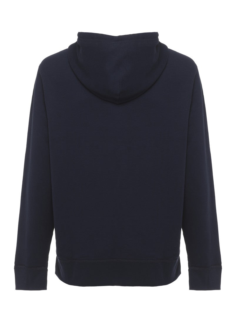Polo Ralph Lauren Blue Embroidered Pony Cotton Hoodie