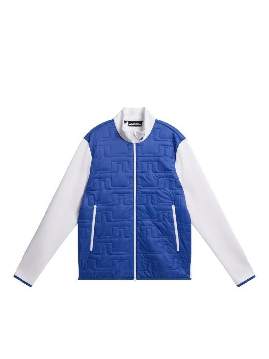 J Lindeberg Quilted Front Panel Casual Jacket With Geometric Design