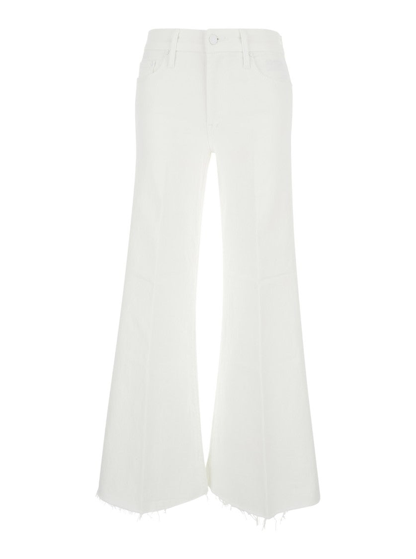 Mother Flared White Denim Jeans