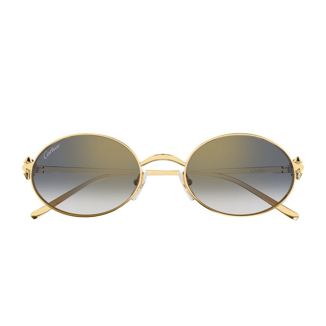 Cartier Gold Clash De Cartier Metal Oval Sunglasses