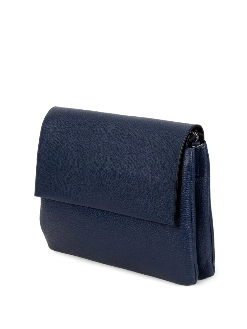 Gianni Chiarini Three Blue Pebbled Leather Clutch Bag
