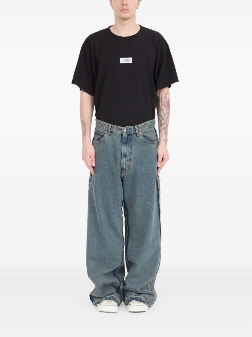 Mm6 By Maison Margiela Inside-Out Straight-Leg Jeans