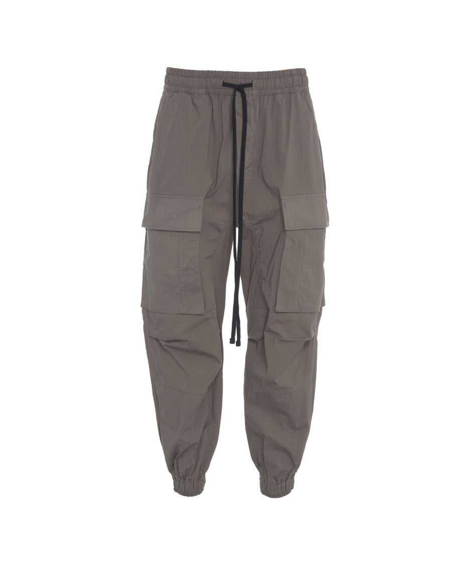 Thom Krom Grey Cargo Pants With Low Crotch Design
