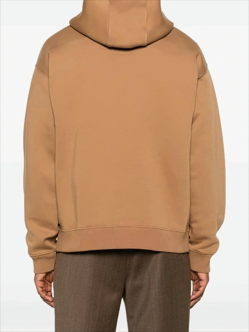 Fendi Relaxed-Fit Brown Hoodie With Embroidered Logo