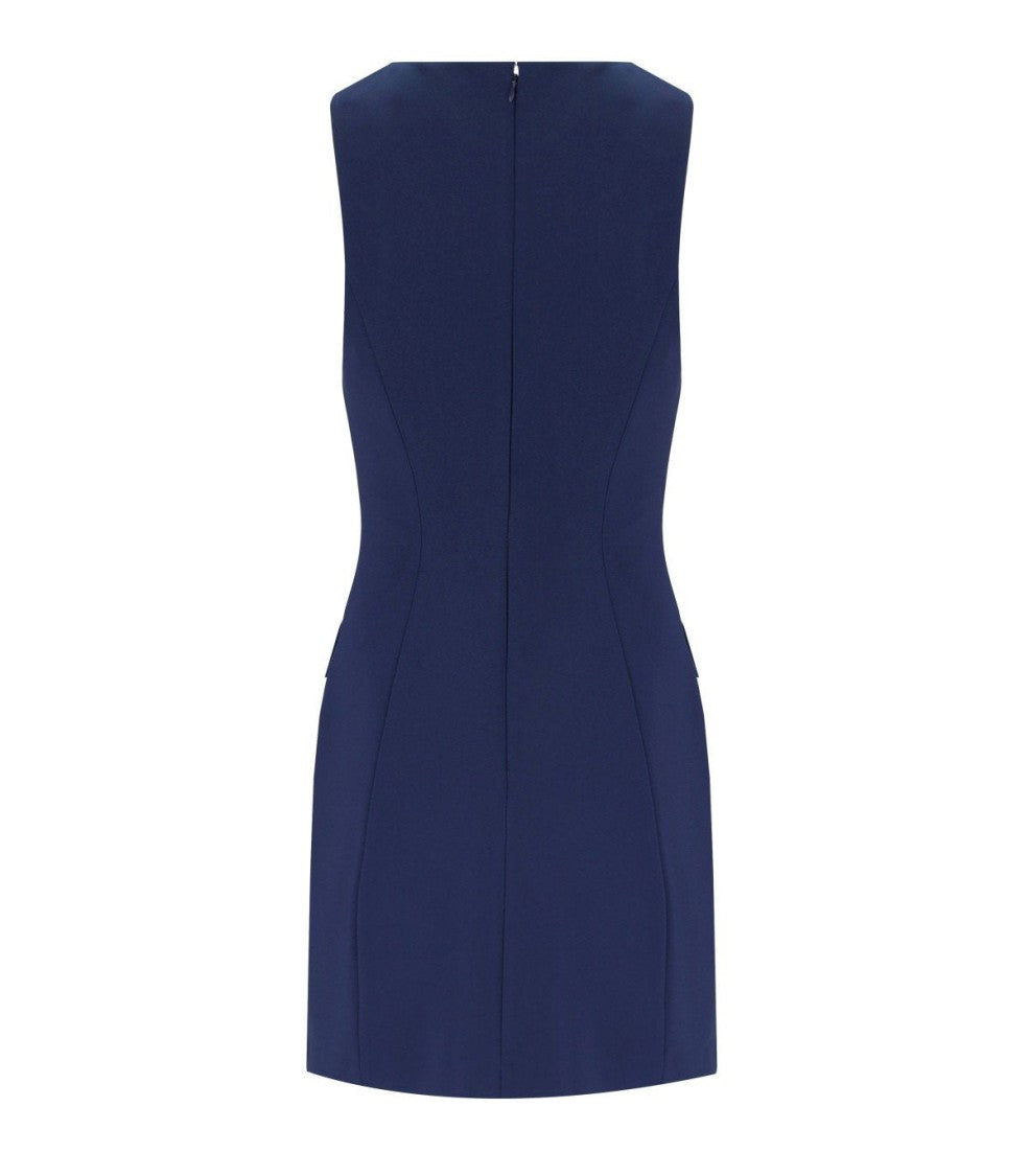 Elisabetta Franchi Oltremare Sheath Dress With Brooch
