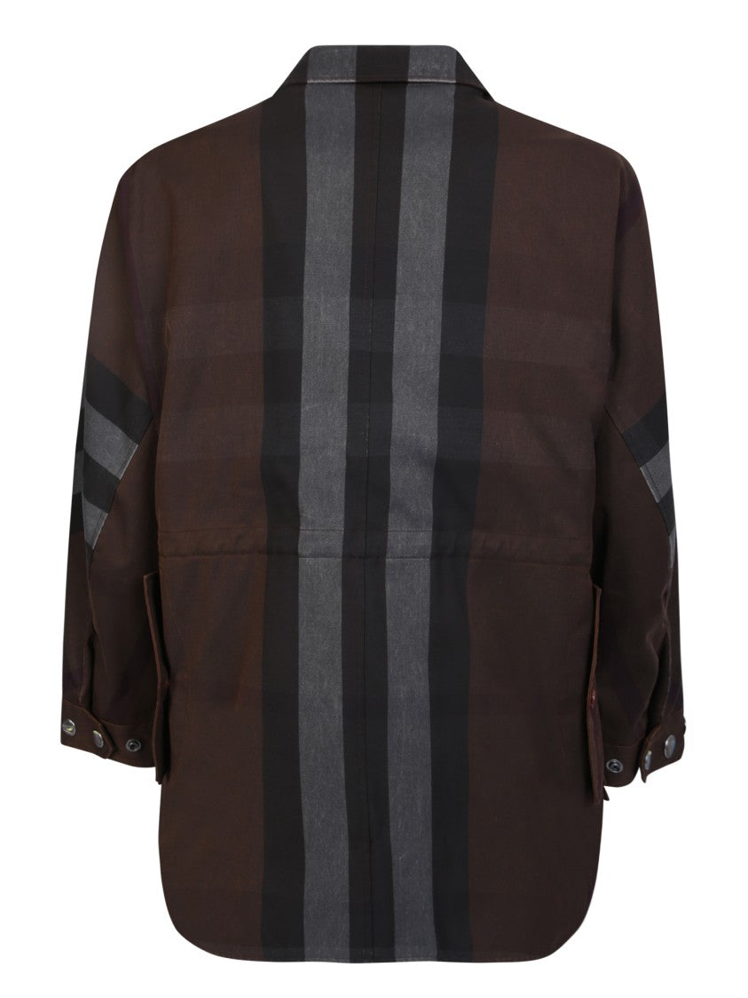 Burberry Brown Stripe Pattern Jacket