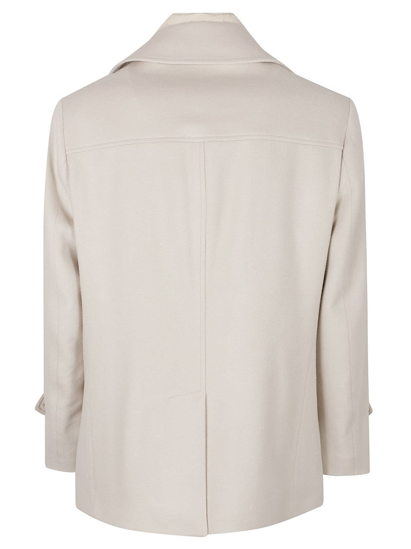 Barba Double-Breasted Coat With Wide Lapels And Padded Interior