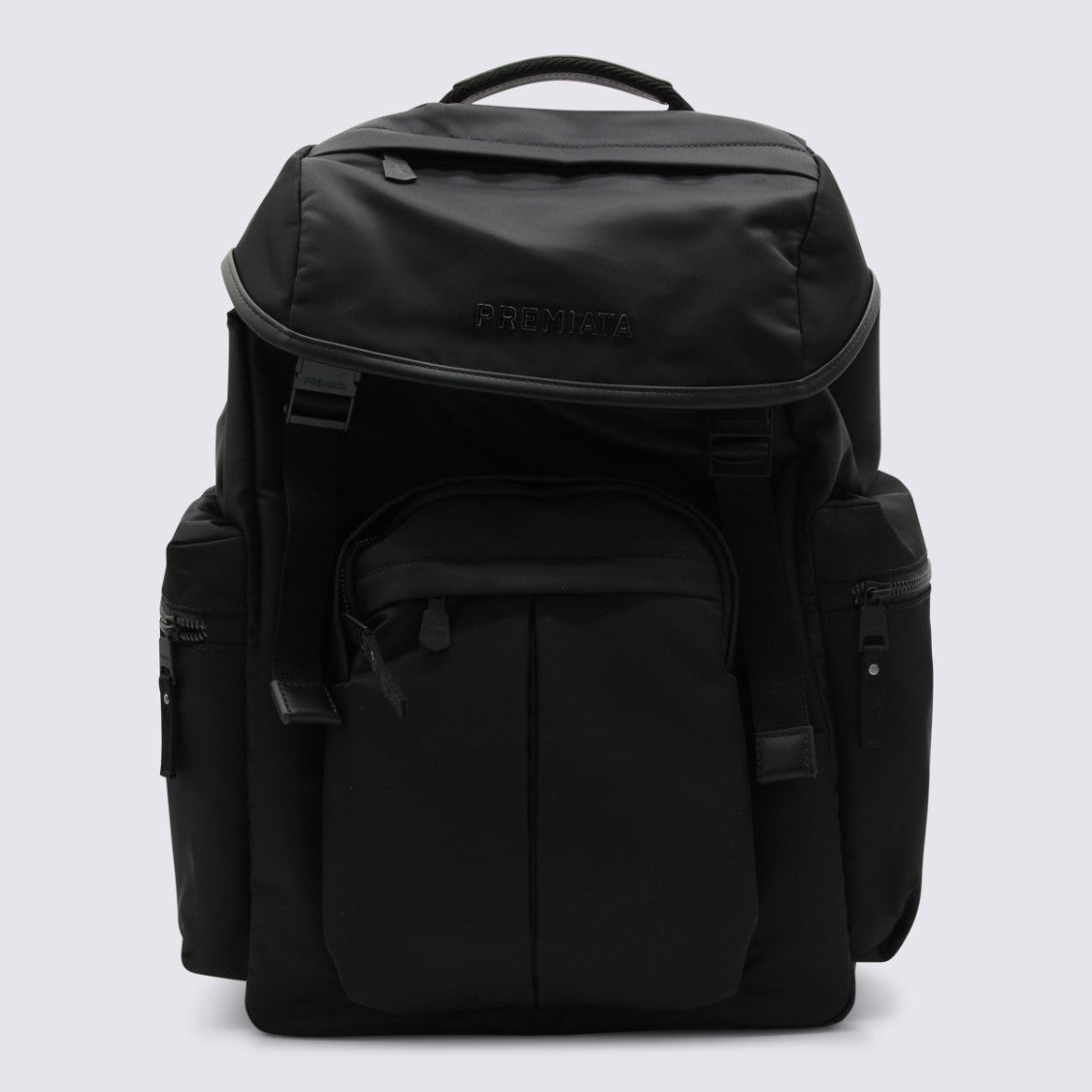 Premiata Structured Nylon Backpack With Logo Print