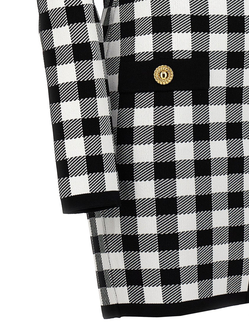 Balmain Vichy Knit Dress