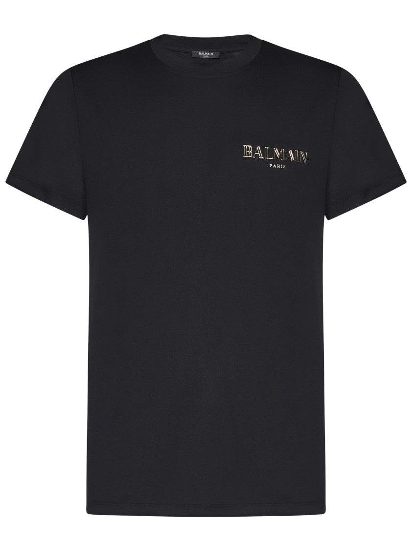 Balmain Crewneck Cotton Jersey T-Shirt