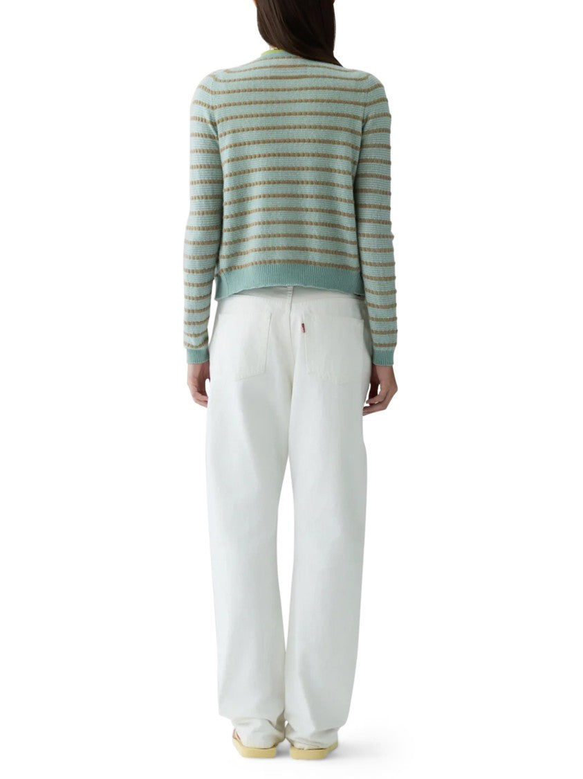 Guest In Residence Pebble Stripe Jane Button-Down Cardigan
