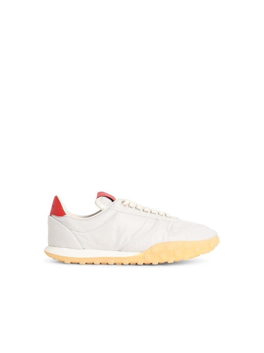 Jil Sander Sneakers In Nylon And White Nappa Leather