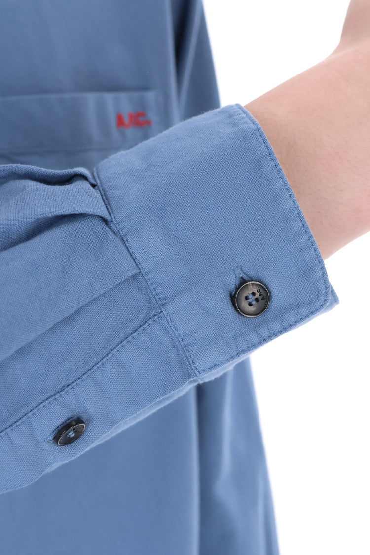 A.P.C. Cotton Button-Down Shirt With Pocket