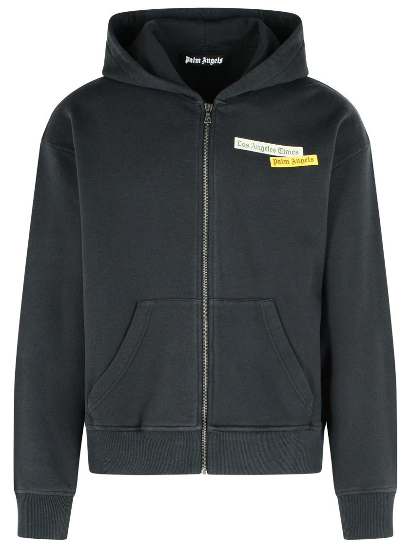 Palm Angels Black Cotton Sweatshirt