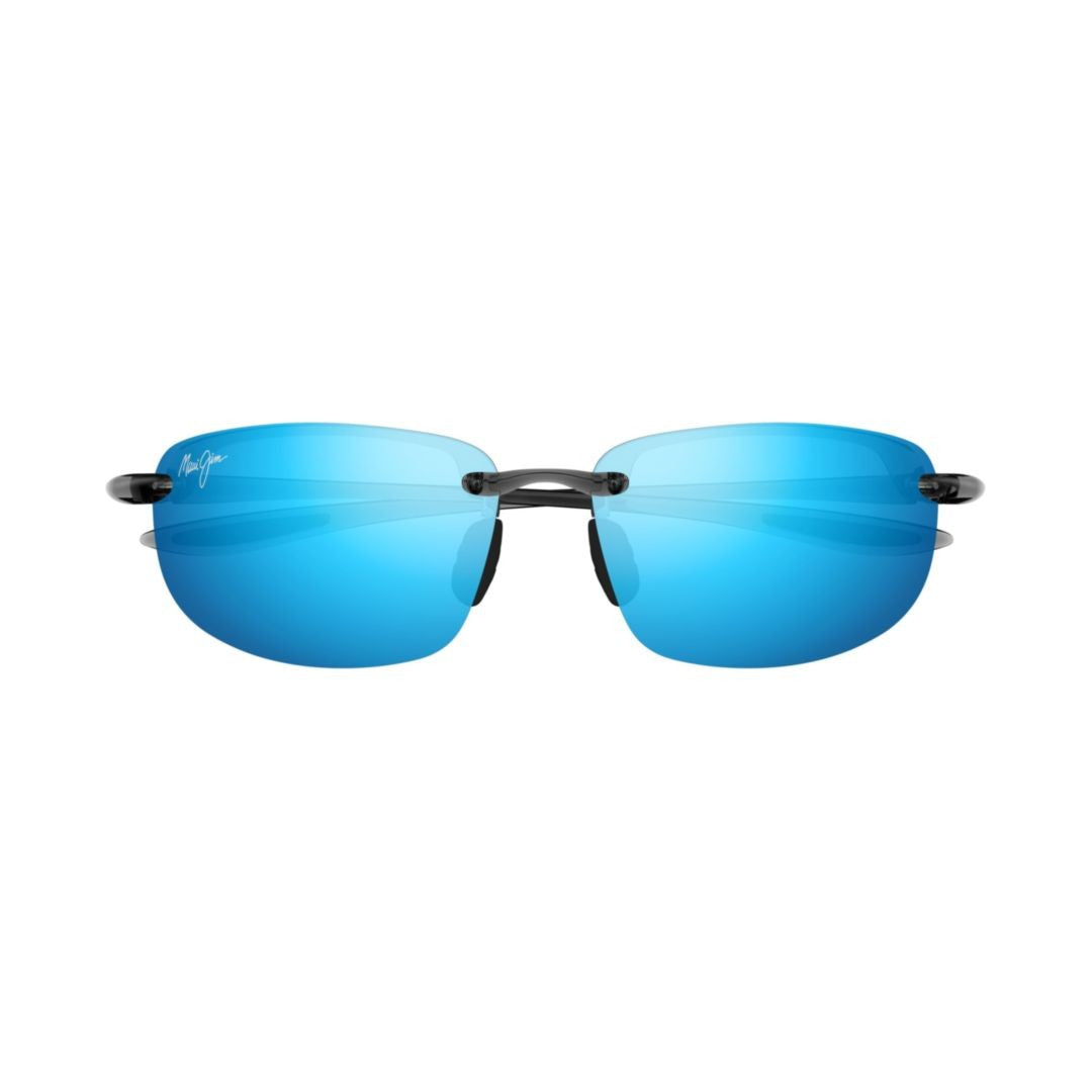 Maui Jim Hookipa Rimless Sunglasses With Vibrant Blue Mirrored Lenses
