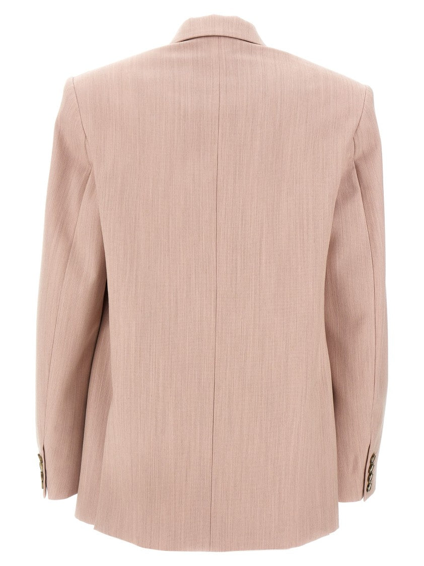Stella Mccartney Double-Breasted Wool Blazer With Peak Lapels