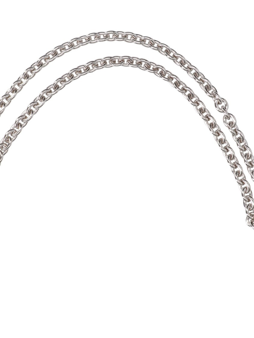Vivienne Westwood Silver Bone Pendant Chain Necklace