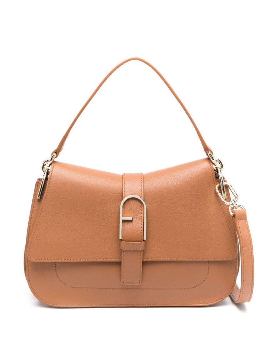 Furla Light Brown Leather Shoulder Bag