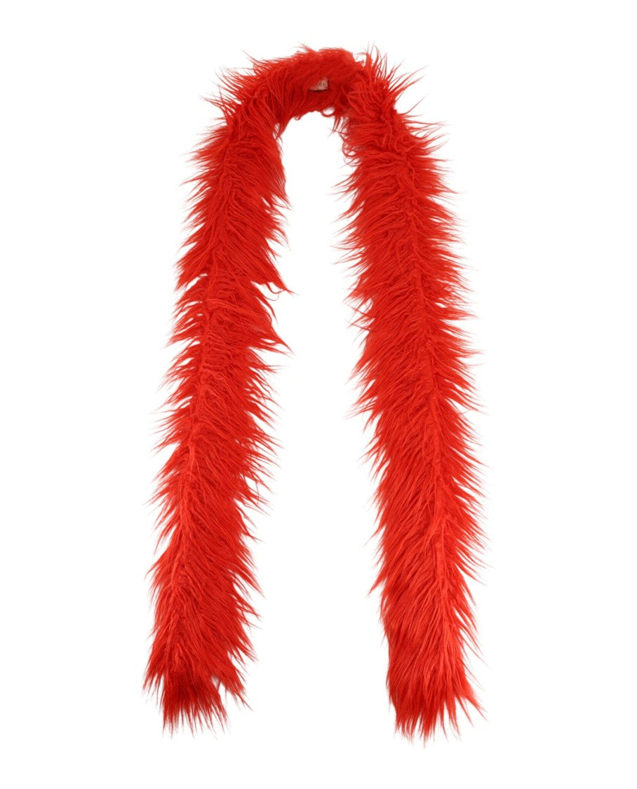 Gucci Vibrant Long Faux Fur Scarf With Plush Texture