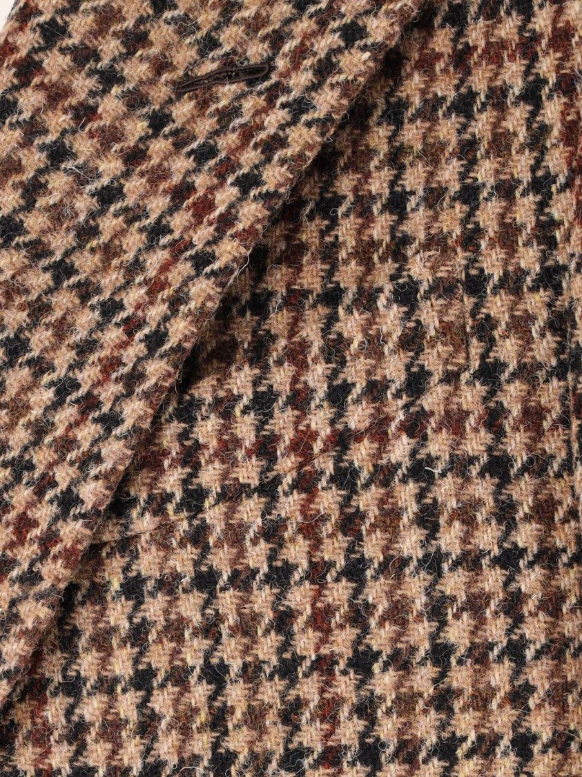 Caruso Beige Wool Double-Breasted Coat