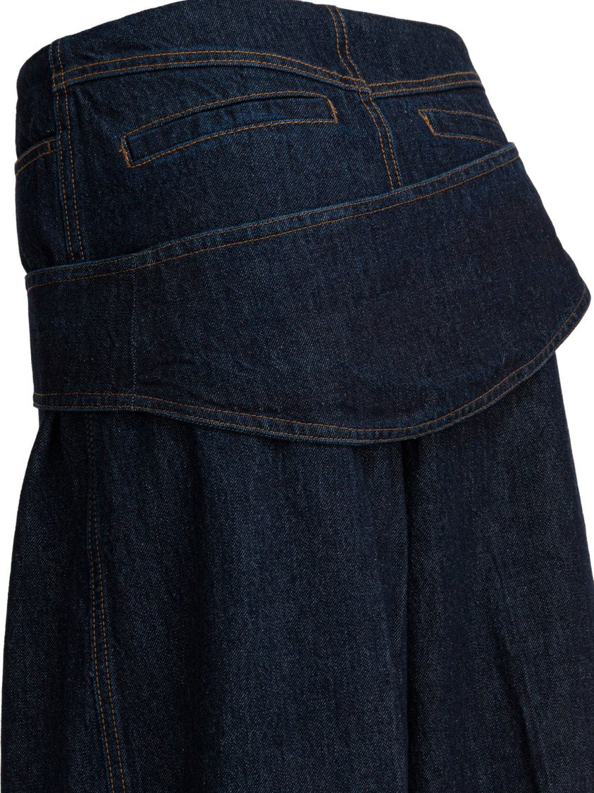 Max Mara Wide-Leg Flared Jeans With Distinctive Belt Detail