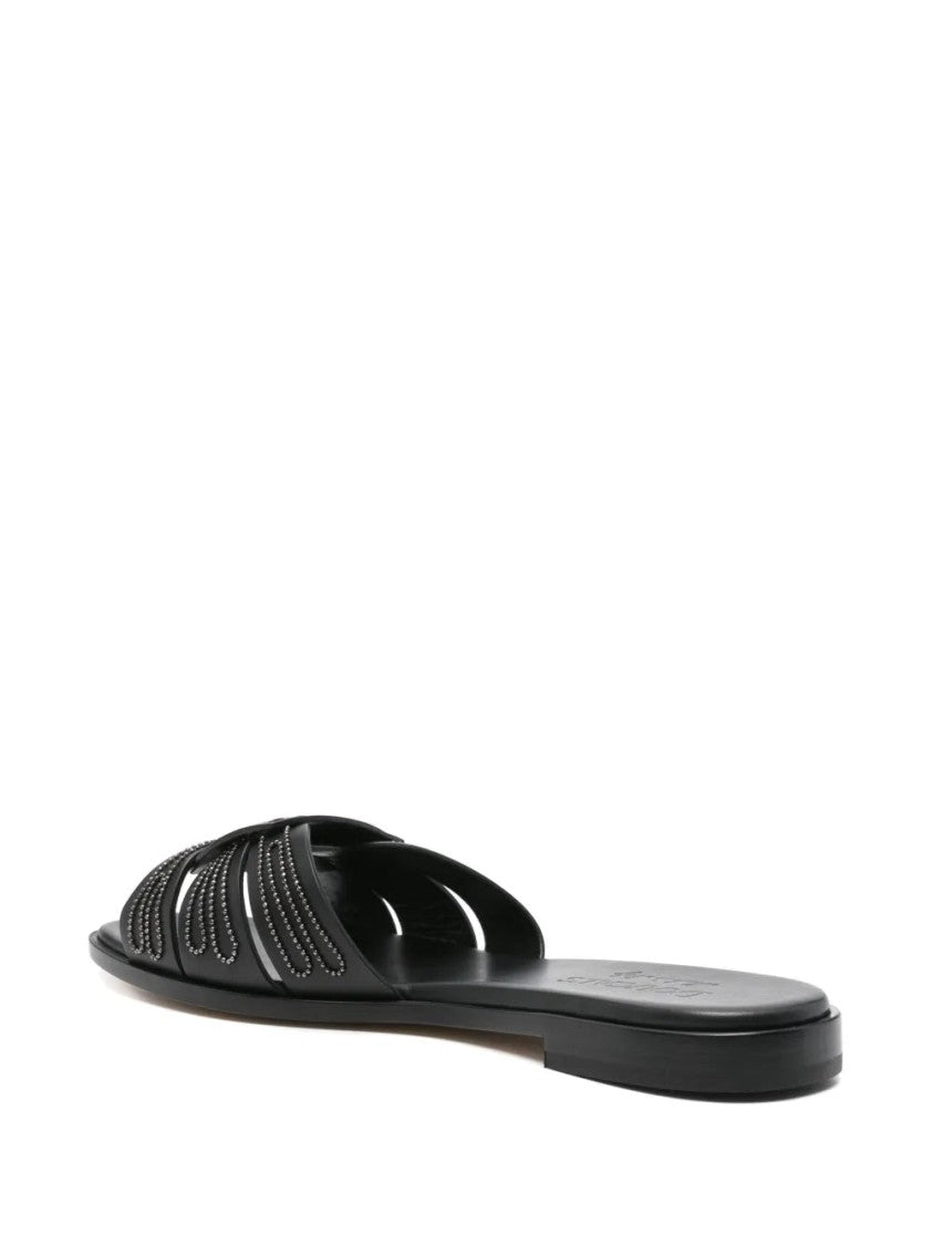 Doucal's Leather Flat Sandals