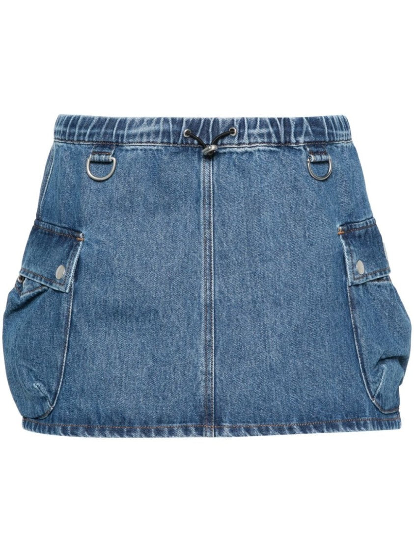 Coperni Thigh-Length Cotton Denim Skirt