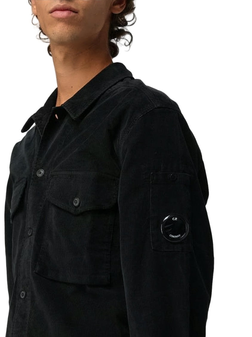 C.P. Company Structured Button-Up Jacket With Iconic Design Features
