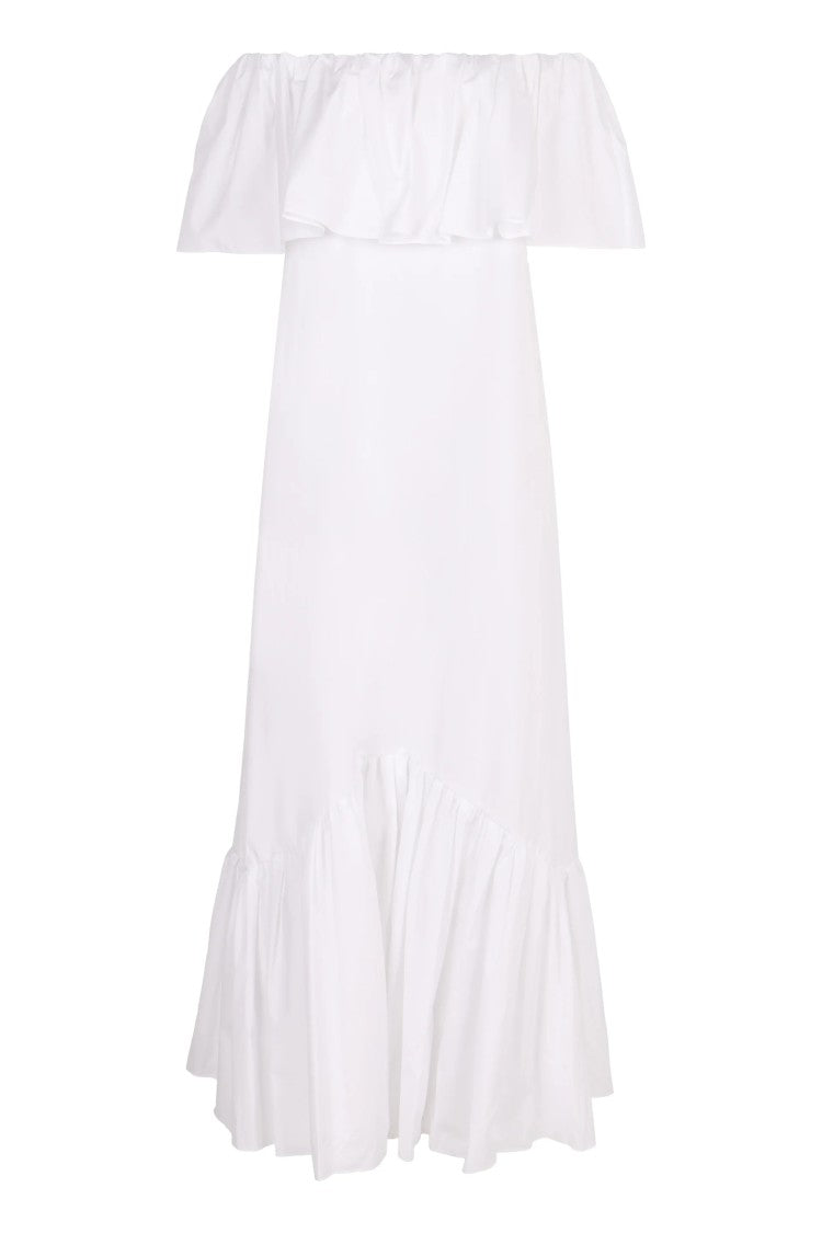 Max Mara Off-Shoulder Flared Maxi Dress
