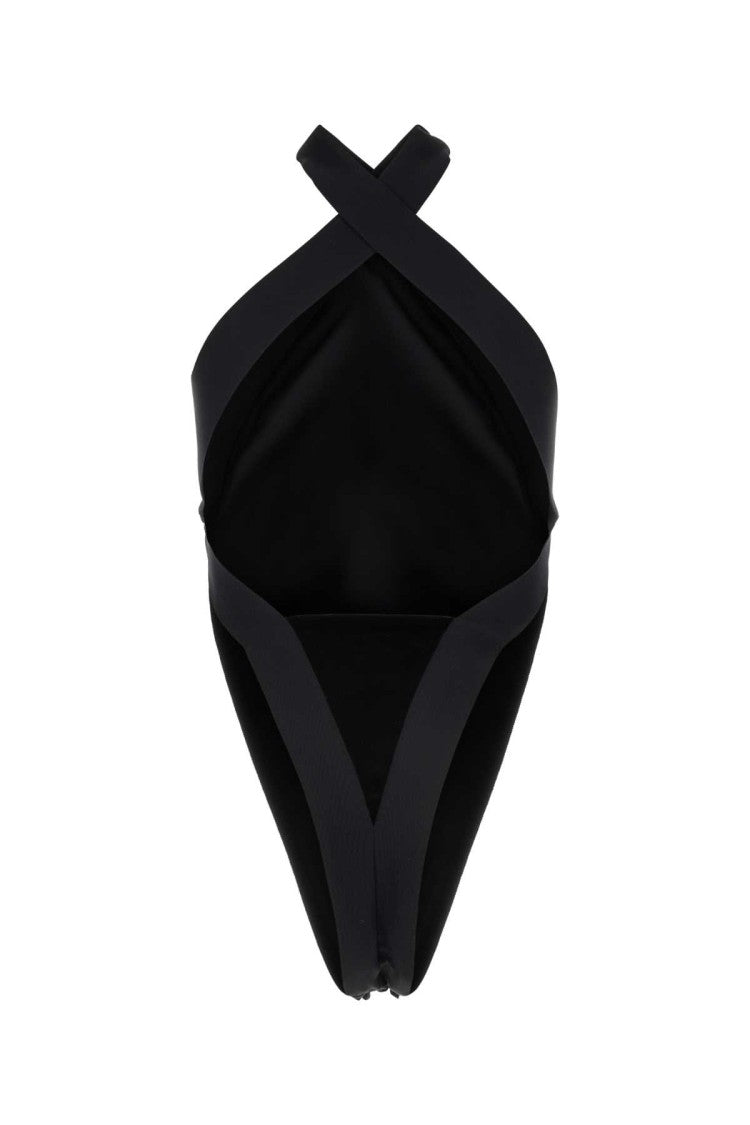 Saint Laurent Black Velvet Bodysuit