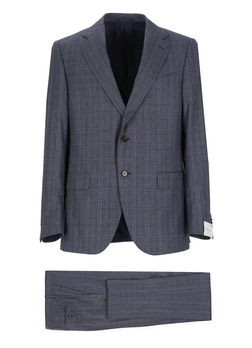 Caruso Blue Wool Suit