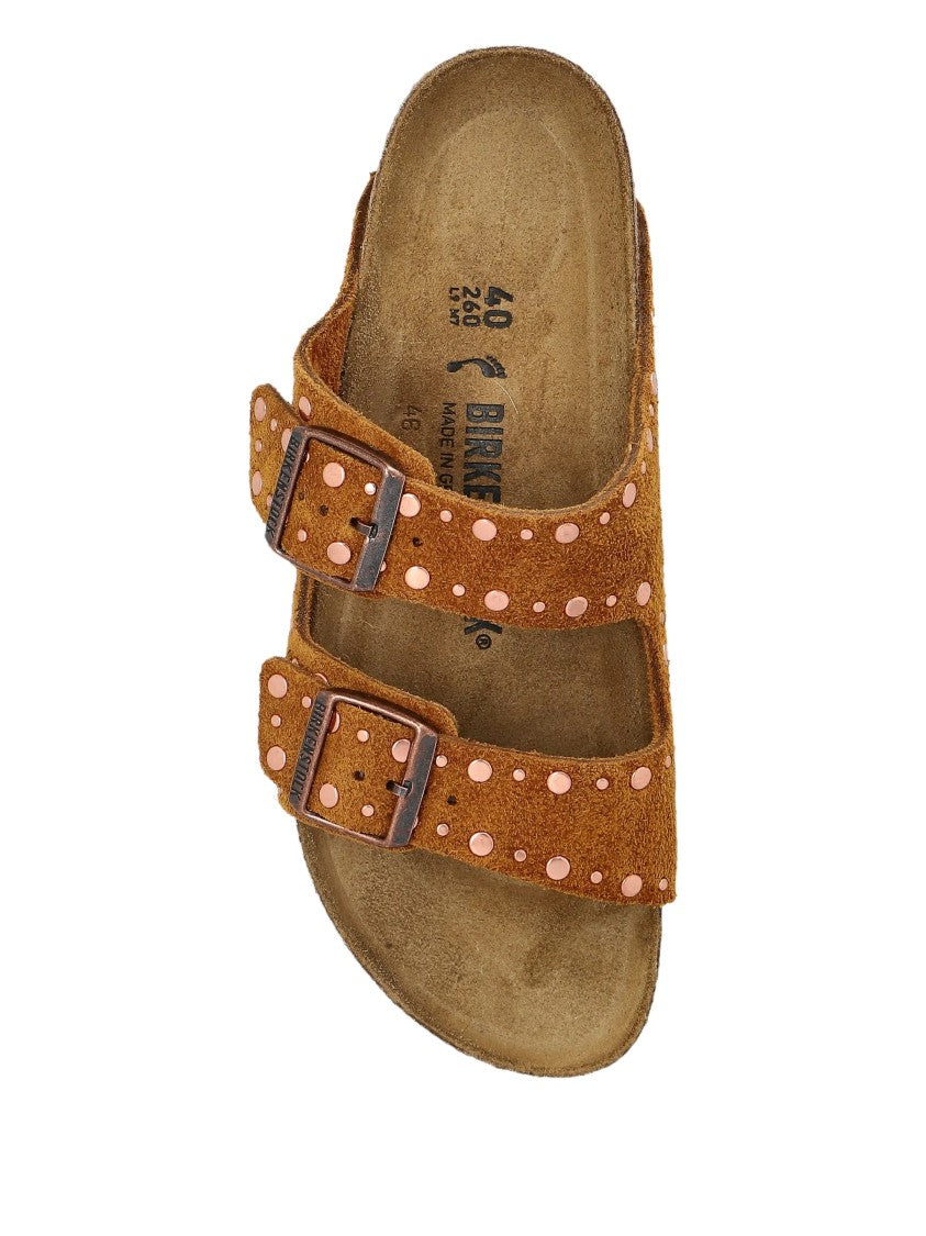 Birkenstock Arizona Rivet Brown Suede Two-Strap