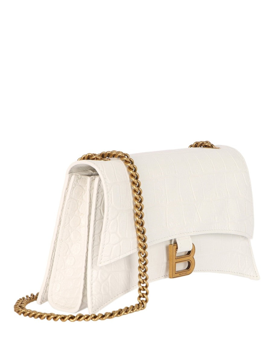 Balenciaga Xs Crocodile Embossed Crush Chain Shoulder Bag