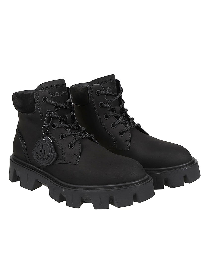 Moncler Peak City Rugged Calf Leather Ankle Boots