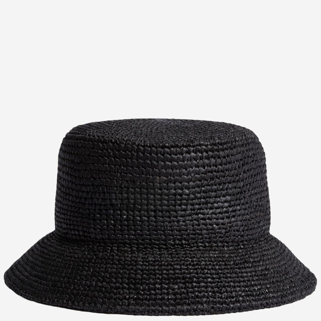 Jacquemus Raffia Bucket Hat With Down-Turned Brim And Logo Detail