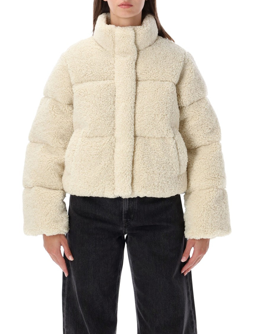 Levi's Cropped Plush Teddy Puffer Jacket