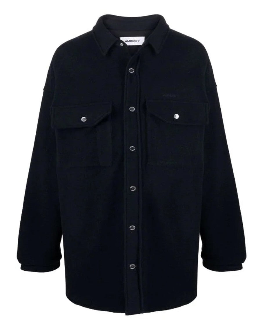 Ambush Black Wool Shirt Jacket