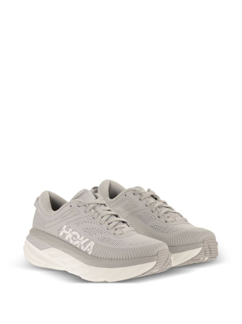 Hoka Streamlined Grey Sneakers With Cushioned Sole