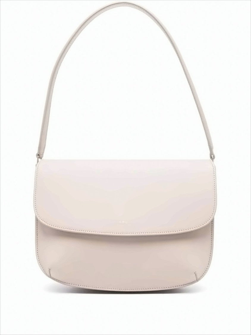A.P.C. Structured Shoulder Bag With Flap Closure