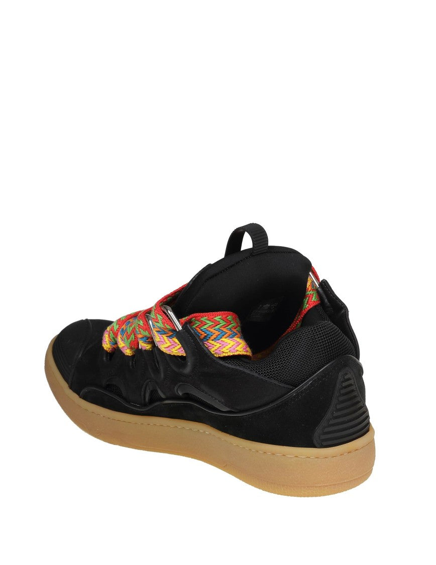 Lanvin Curb Sneakers In Leather And Suede