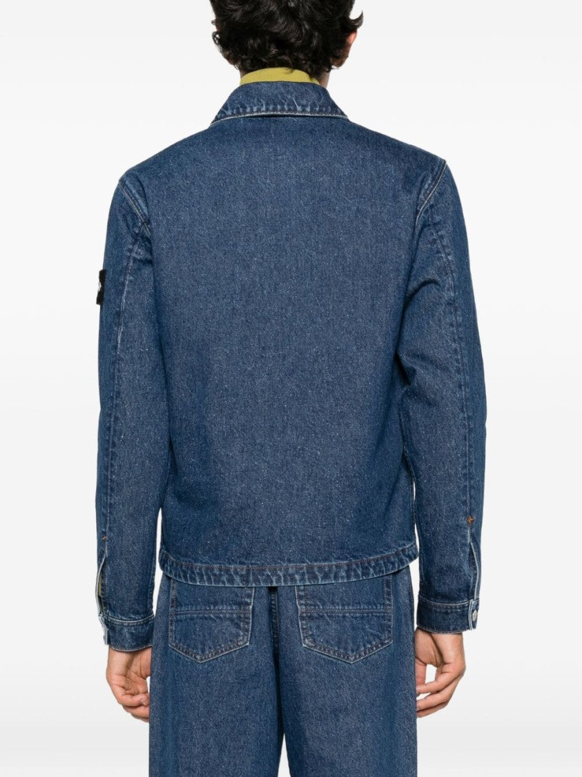 Stone Island Structured Denim Signature Patch Jacket
