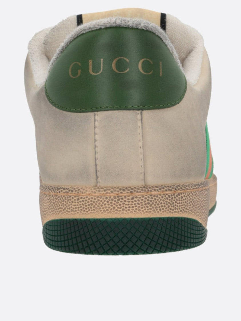 Gucci Beige Screener Sneaker Low-Top Shoes