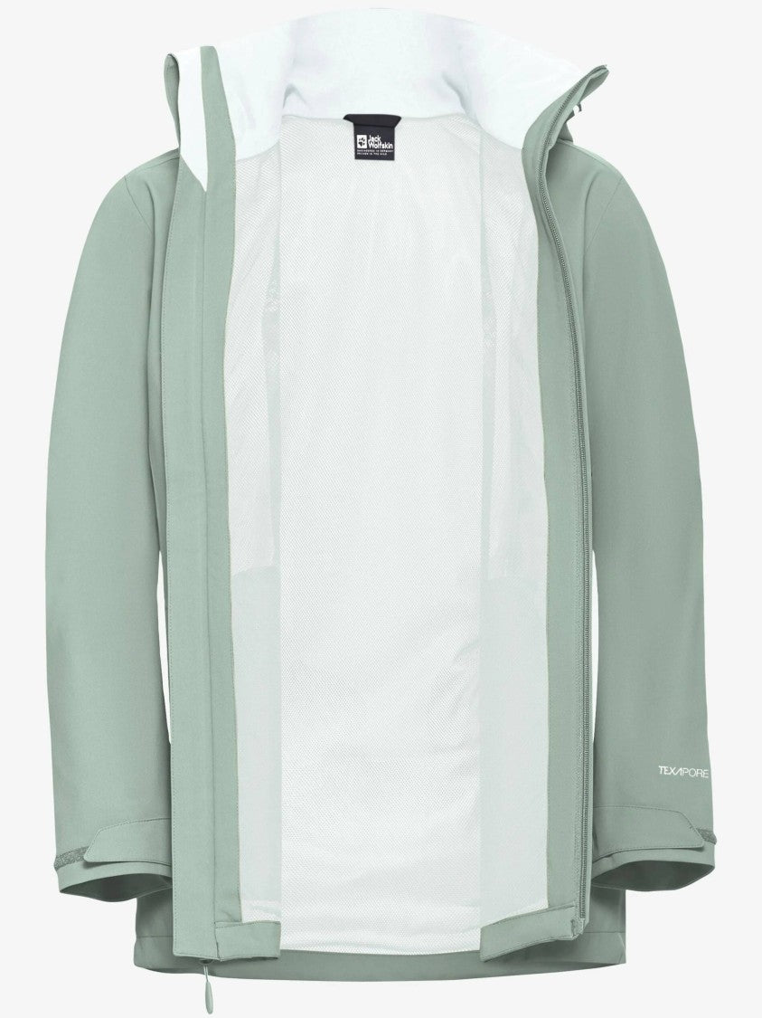 Jack Wolfskin Muted Green Trailtime Hooded Jacket