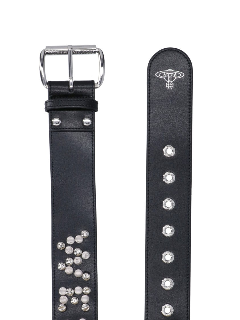 Vivienne Westwood Studded Adjustable Leather Belt