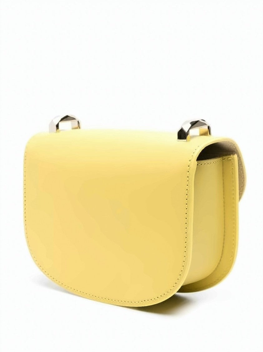 A.P.C. Curved Silhouette Crossbody Bag With Flap Closure