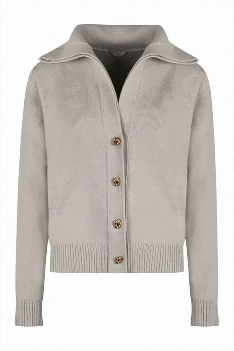 Bottega Veneta Cropped Cardigan With Wide Collar